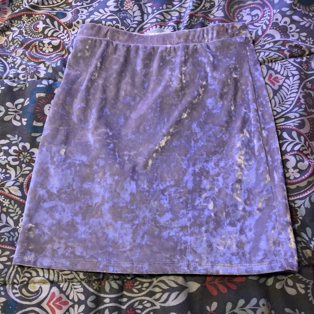 Purple Velvet / Suede Pencil Skirt